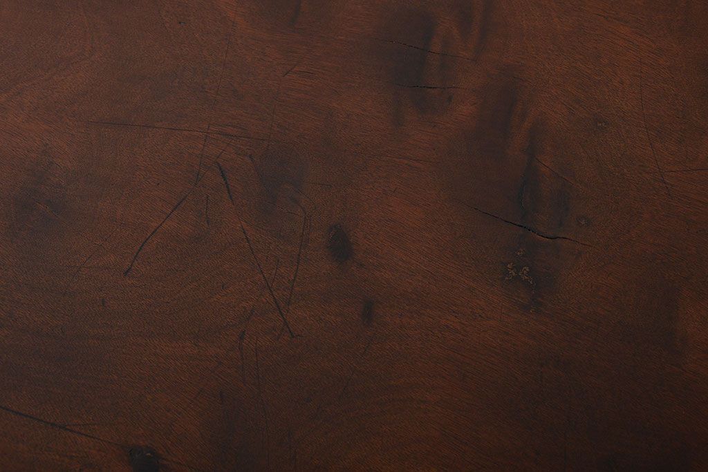 アンティーク家具　大正ロマン　カバ材　大きなダイニングテーブル