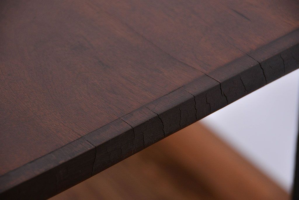 アンティーク家具　大正ロマン　カバ材　大きなダイニングテーブル