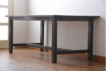 アンティーク家具　大正ロマン　カバ材　大きなダイニングテーブル