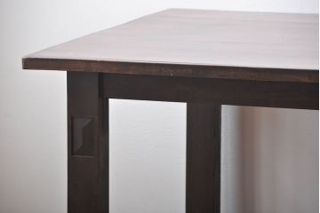 アンティーク家具　大正ロマン　カバ材　大きなダイニングテーブル