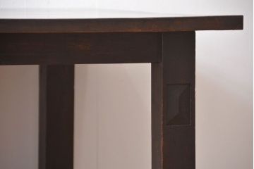 アンティーク家具　大正ロマン　カバ材　大きなダイニングテーブル