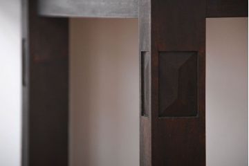 アンティーク家具　大正ロマン　カバ材　大きなダイニングテーブル