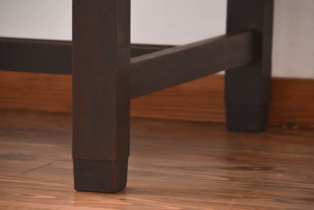 アンティーク家具　大正ロマン　カバ材　大きなダイニングテーブル