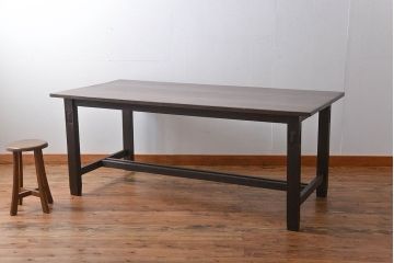 アンティーク家具　大正ロマン　カバ材　大きなダイニングテーブル