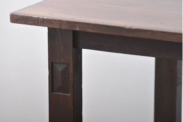 アンティーク家具　大正ロマン　カバ材　大きなダイニングテーブル