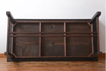 アンティーク家具　大正ロマン　カバ材　大きなダイニングテーブル