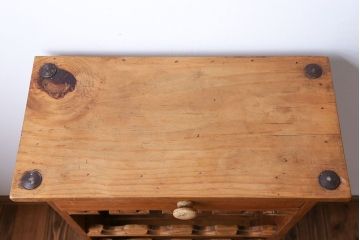 アンティーク家具　イギリスアンティーク　パイン材　ワインラック