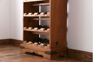 アンティーク家具　イギリスアンティーク　パイン材　ワインラック