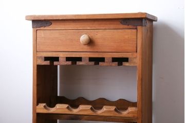 アンティーク家具　イギリスアンティーク　パイン材　ワインラック