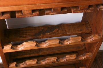 アンティーク家具　イギリスアンティーク　パイン材　ワインラック