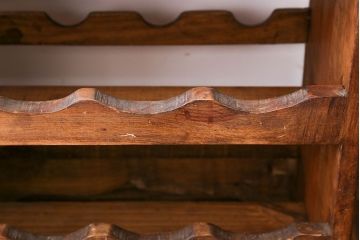 アンティーク家具　イギリスアンティーク　パイン材　ワインラック