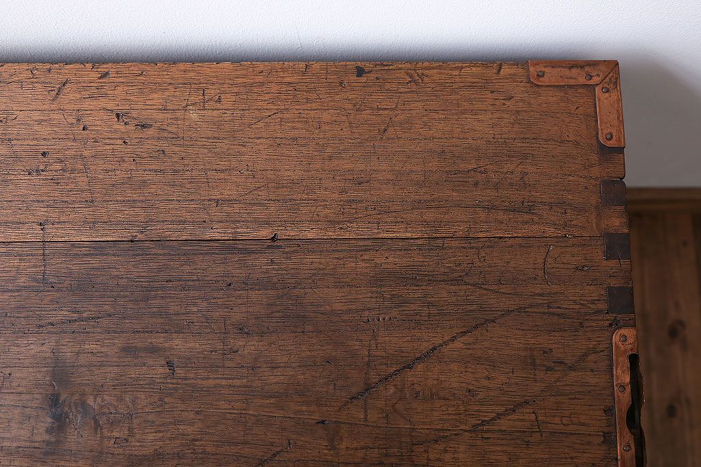 アンティーク家具　 古民具・骨董　黒柿材ふちの小引き出し