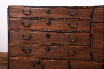 アンティーク家具　 古民具・骨董　黒柿材ふちの小引き出し