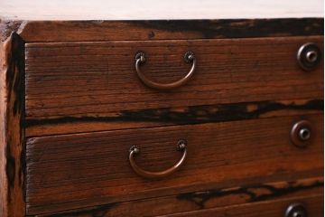 アンティーク家具　 古民具・骨董　黒柿材ふちの小引き出し