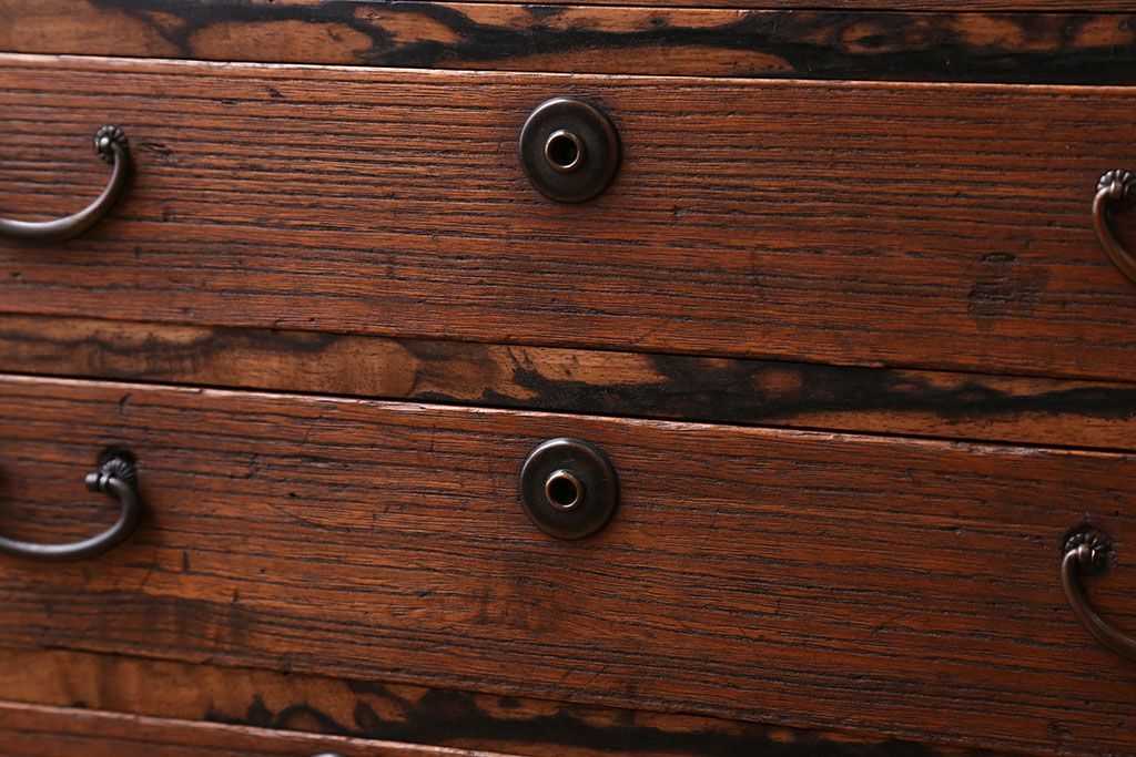 アンティーク家具　 古民具・骨董　黒柿材ふちの小引き出し