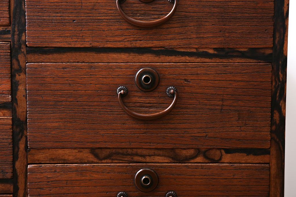 アンティーク家具　 古民具・骨董　黒柿材ふちの小引き出し