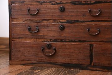 アンティーク家具　 古民具・骨董　黒柿材ふちの小引き出し