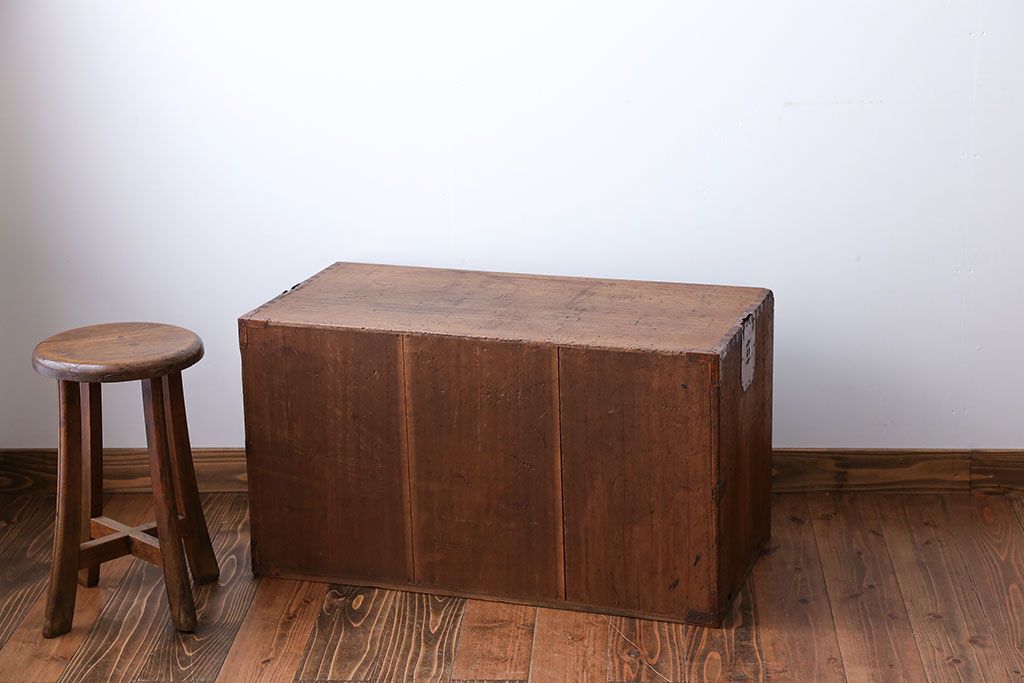 アンティーク家具　 古民具・骨董　黒柿材ふちの小引き出し