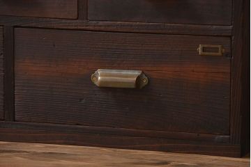 アンティーク家具　アンティーク　ネームプレート付き　14杯引き出し