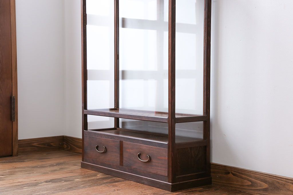 アンティーク家具　弓道の矢用　収納ガラスケース