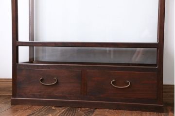 アンティーク家具　弓道の矢用　収納ガラスケース