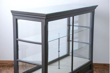 アンティーク家具　アンティークペイント　5面ガラスケース