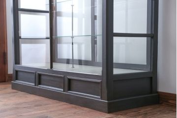 アンティーク家具　アンティークペイント　5面ガラスケース