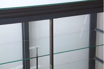 アンティーク家具　アンティークペイント　5面ガラスケース