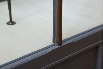 アンティーク家具　アンティークペイント　5面ガラスケース