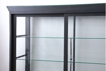 アンティーク家具　アンティークペイント　5面ガラスケース