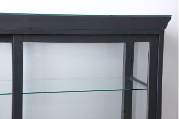 アンティーク家具　アンティークペイント　5面ガラスケース