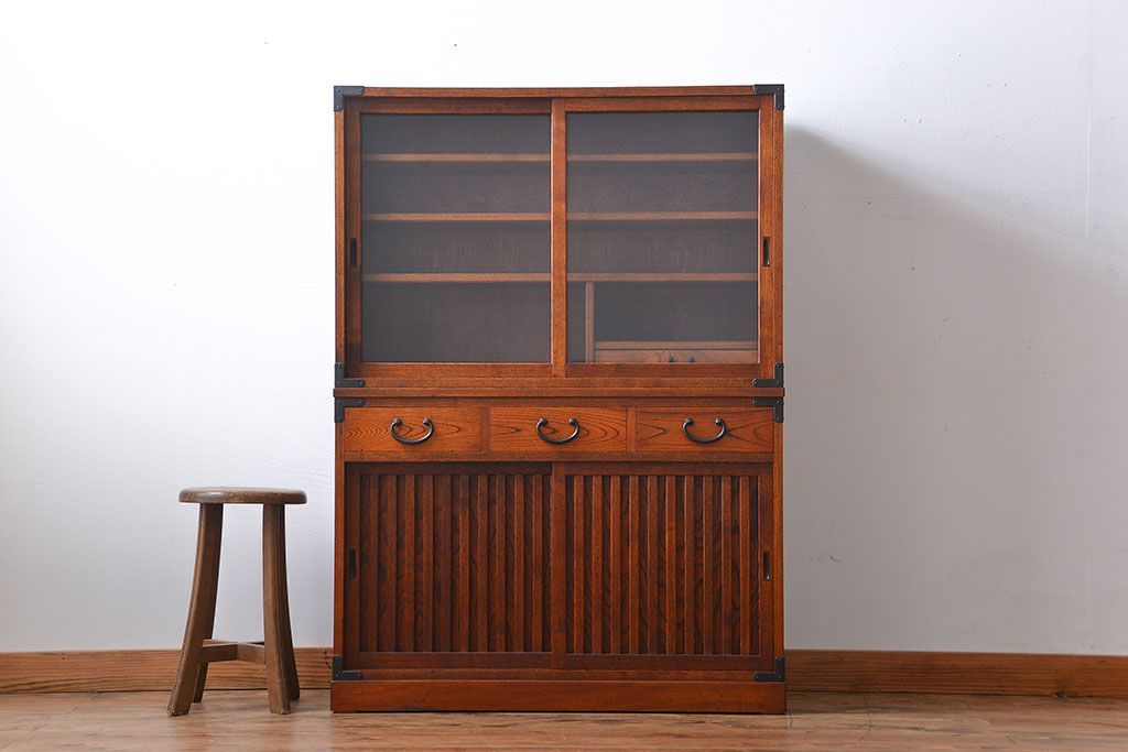 中古　高級民芸家具　水屋箪笥(定価約29万円)