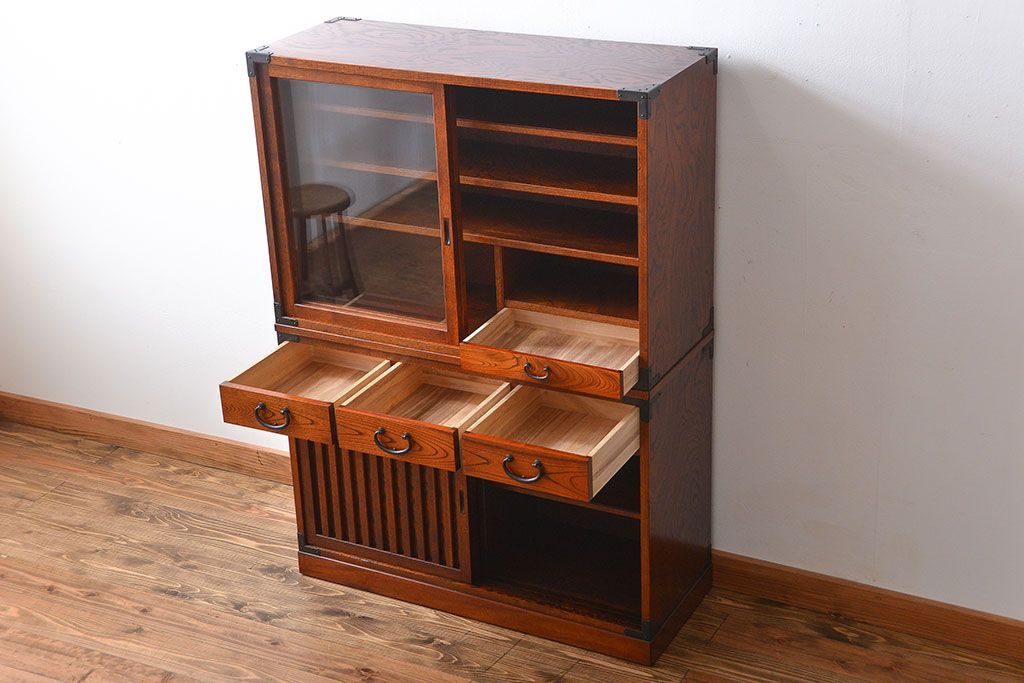 中古　高級民芸家具　水屋箪笥(定価約29万円)