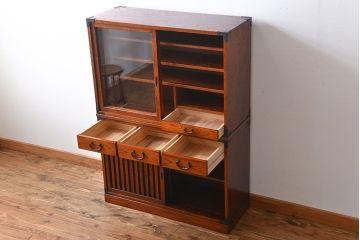 中古　高級民芸家具　水屋箪笥(定価約29万円)