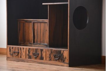 アンティーク家具　古民具・骨董　黒柿材　茶箪笥