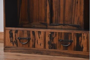 アンティーク家具　古民具・骨董　黒柿材　茶箪笥