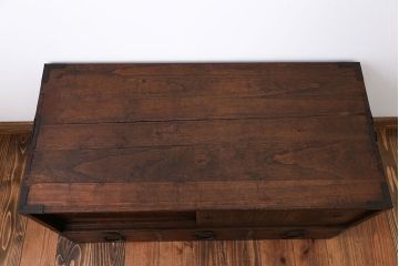 アンティーク家具　大正ロマン　桐材　時代箪笥ローボード(1、桐箪笥、桐たんす)