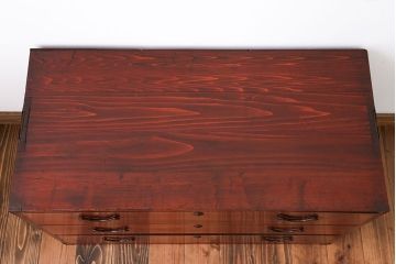 レトロ家具　昭和レトロ　欅材　時代箪笥ローボード(1)