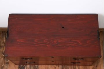 レトロ家具　昭和レトロ　欅材　時代箪笥ローボード(2)