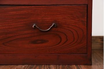 レトロ家具　昭和レトロ　欅材　時代箪笥ローボード(2)