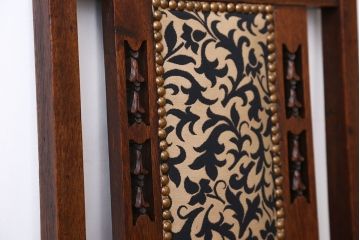 アンティーク家具　イギリスアンティーク　オーク材　キャスター付きチェア