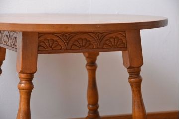 アンティーク家具　イギリスアンティーク オーク材　サイドテーブル