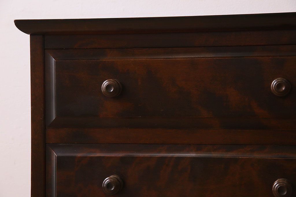 北海道民芸家具　シックな風合いのチェスト(ローボード)(2)