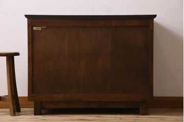 北海道民芸家具　シックな風合いのチェスト(ローボード)(2)