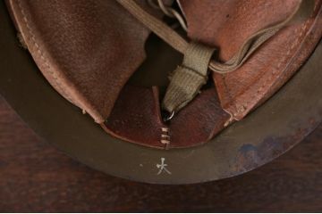 旧日本軍・90式鉄帽当時物(鉄兜・ヘルメット)(R-015282)