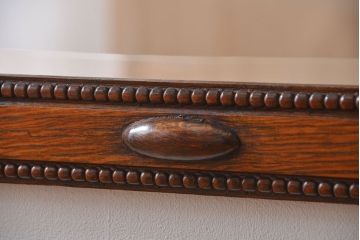 アンティーク雑貨　イギリスアンティーク　オーク材　壁掛けミラー