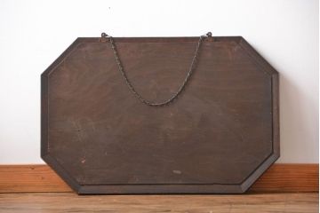 アンティーク雑貨　イギリスアンティーク　オーク材　壁掛けミラー