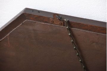 アンティーク雑貨　イギリスアンティーク　オーク材　壁掛けミラー