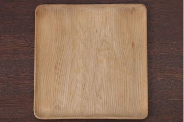 アンティーク雑貨　古い木味の角盆10枚セット(茶道具・彫刻・トレー)