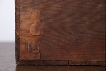 アンティーク雑貨　古い木味の角盆10枚セット(茶道具・彫刻・トレー)